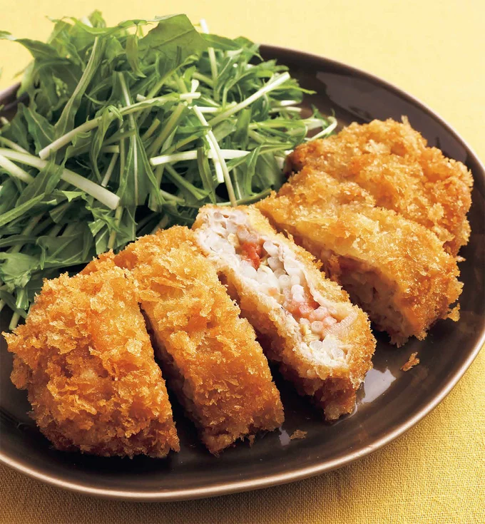 梅もやしとんカツ（料理・市瀬悦子、撮影・澤木央子）