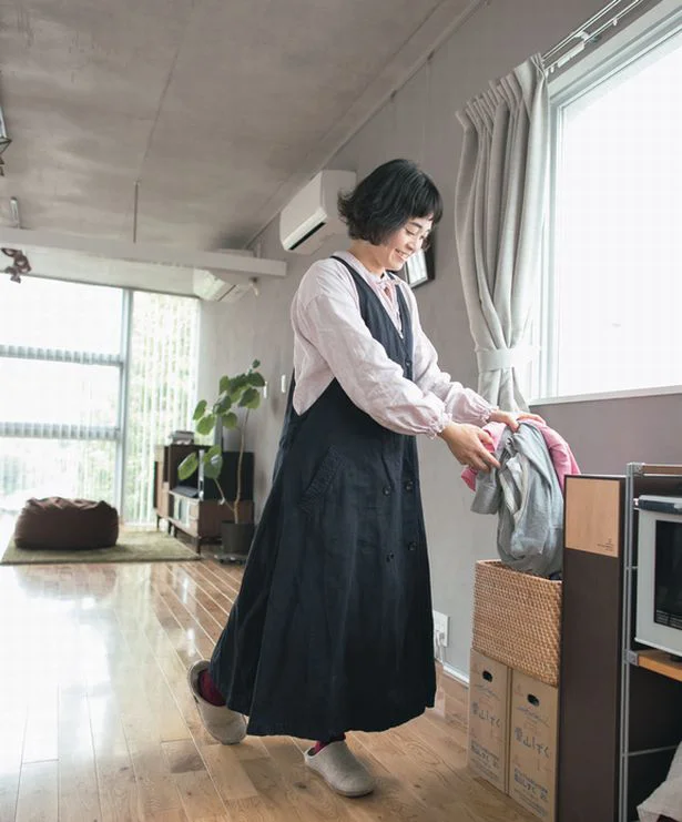 ぽいっとカゴへ。はい、ストレス解消~