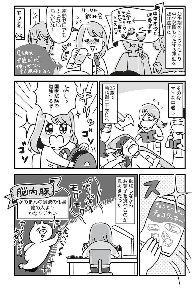 勉強しながらお菓子を食べて息抜き