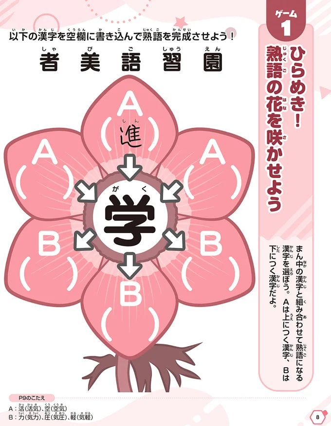 「ひらめき！熟語の花を咲かせよう」