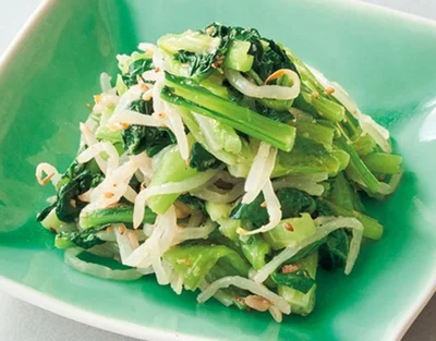 まとめて下ごしらえして時短でもう一品「小松菜ともやしのナムル」