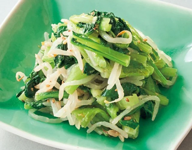 まとめて下ごしらえして時短でもう一品「小松菜ともやしのナムル」