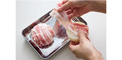 全体をおおいながら巻きつける