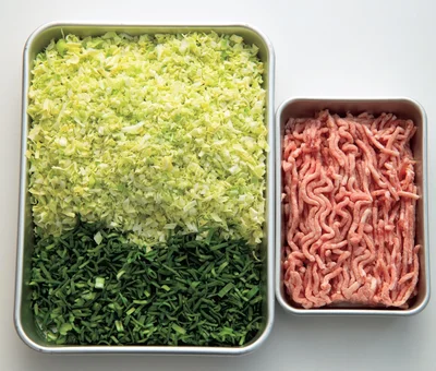 手順1　肉と野菜＝1：2