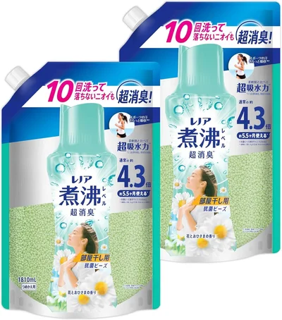 レノア 煮沸レベル消臭 抗菌ビーズ 詰め替え 1,810mL×2袋