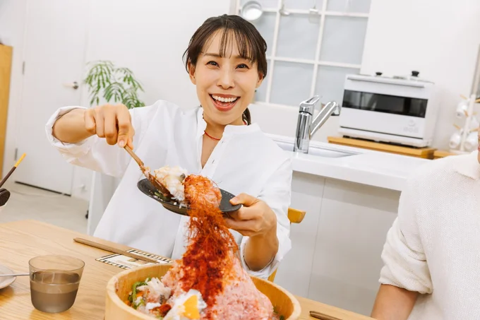 マグロもたっぷり、いただきまーす