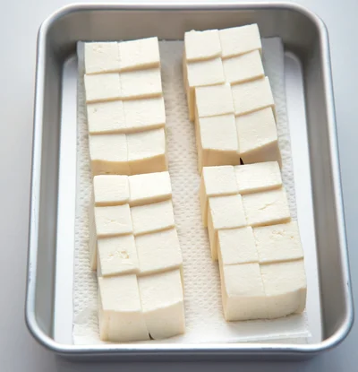 手順1　豆腐の水けをしっかりきる