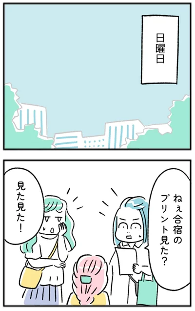 ねぇ合宿のプリント見た？