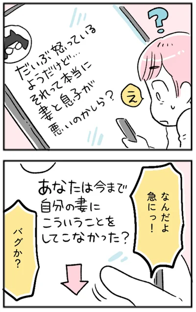 『それって本当に妻と息子が悪いのかしら？』