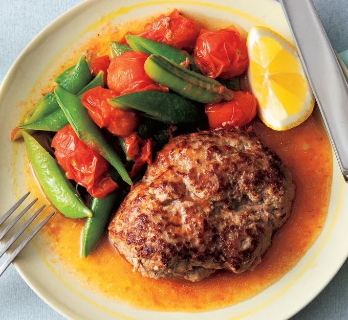 酒蒸しハンバーグ