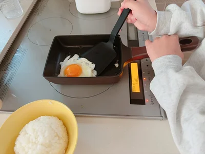 朝ごはんづくりは、子ども主体に切り替えました　▶みんなでできること