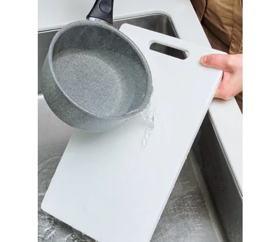 手順3　洗った後は85℃以上の熱湯をかける