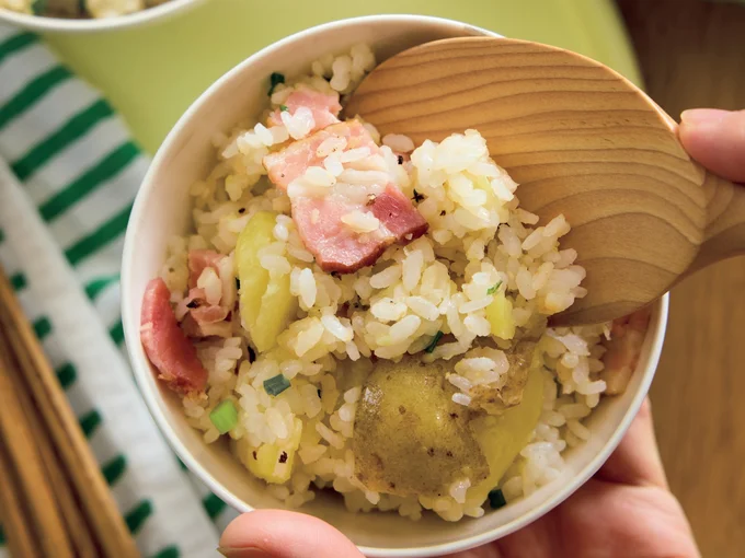  新じゃがのホクホク炊き込みご飯