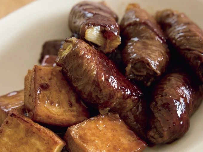 新玉ねぎのすき焼き巻き