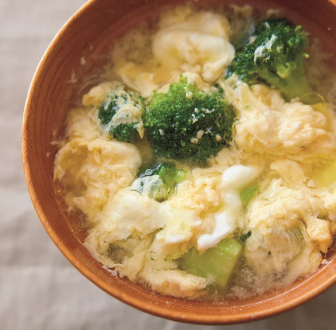 ブロッコリーのかきたまみそ汁