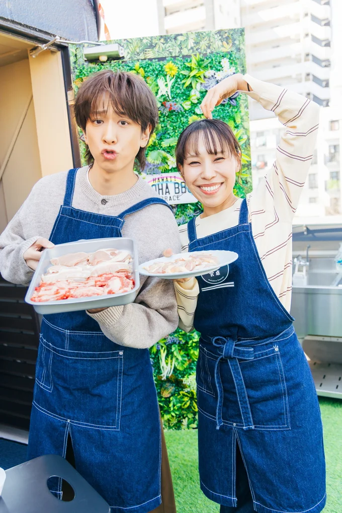 今回のお肉は、豚＆牛！