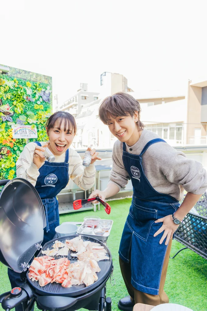 お肉焼いてま〜す