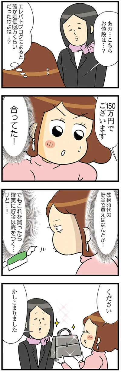 『150万のバッグが欲しい主婦の 夫に内緒の買い物日記』より