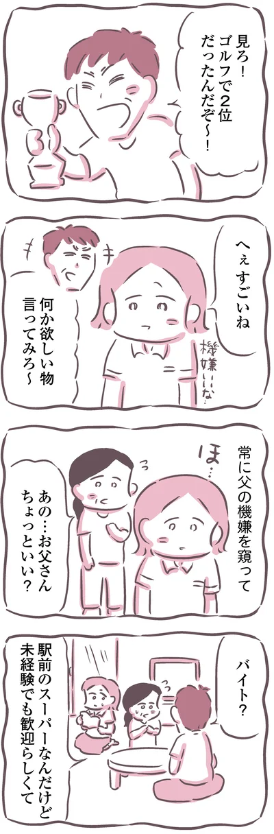 常に父の機嫌を窺って