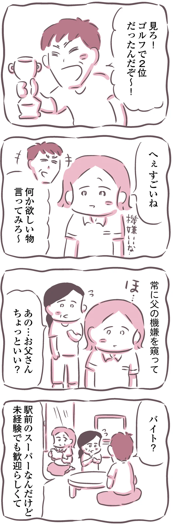 常に父の機嫌を窺って