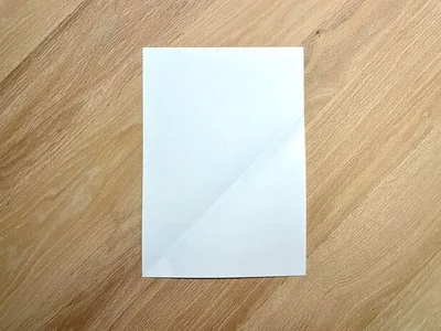 折り目をつけたら一度開く（▶次へ）
