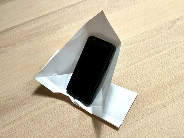 やや不安定...紙とスマホのサイズが合ってないかも(▶次へ)