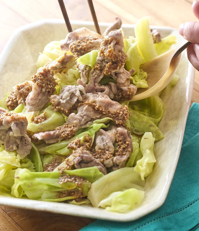 レンチン1回で完成！豚こま×野菜でボリューム蒸しおかず