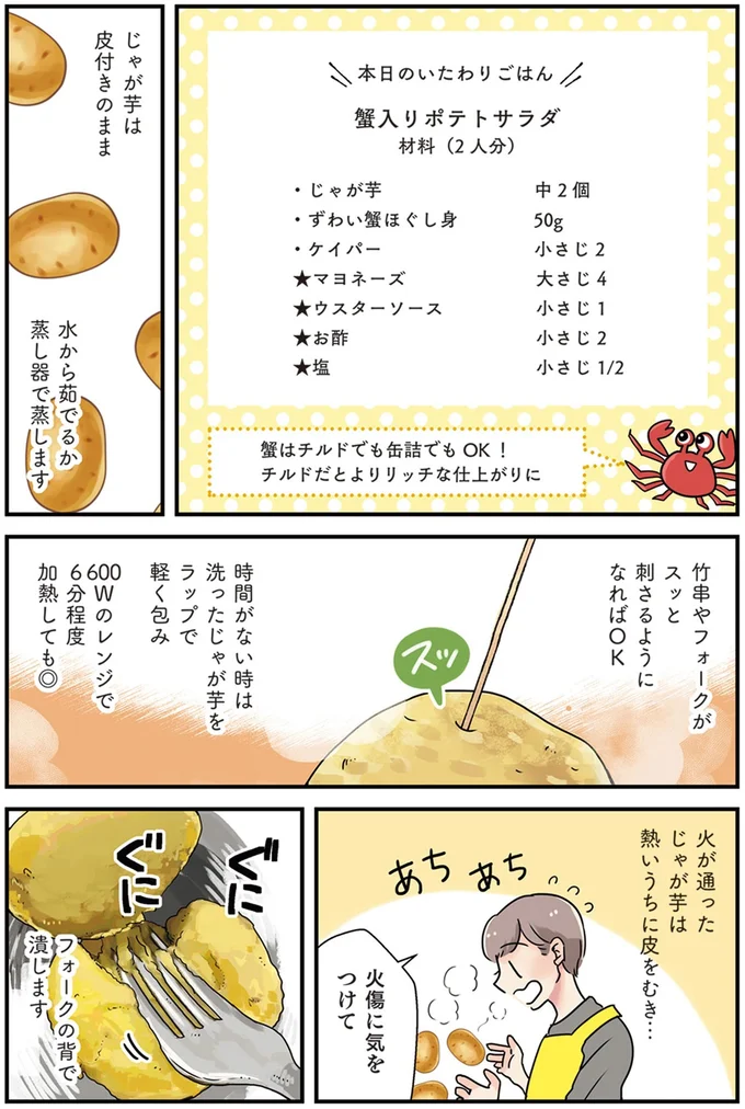 じゃが芋は皮付きのまま