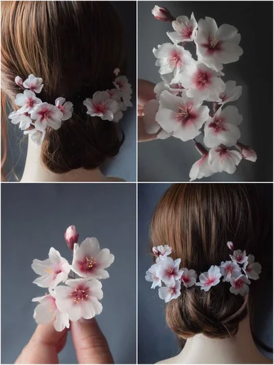 樹脂粘土の桜▶プラバンから芍薬ができるまで（⇒次へ）