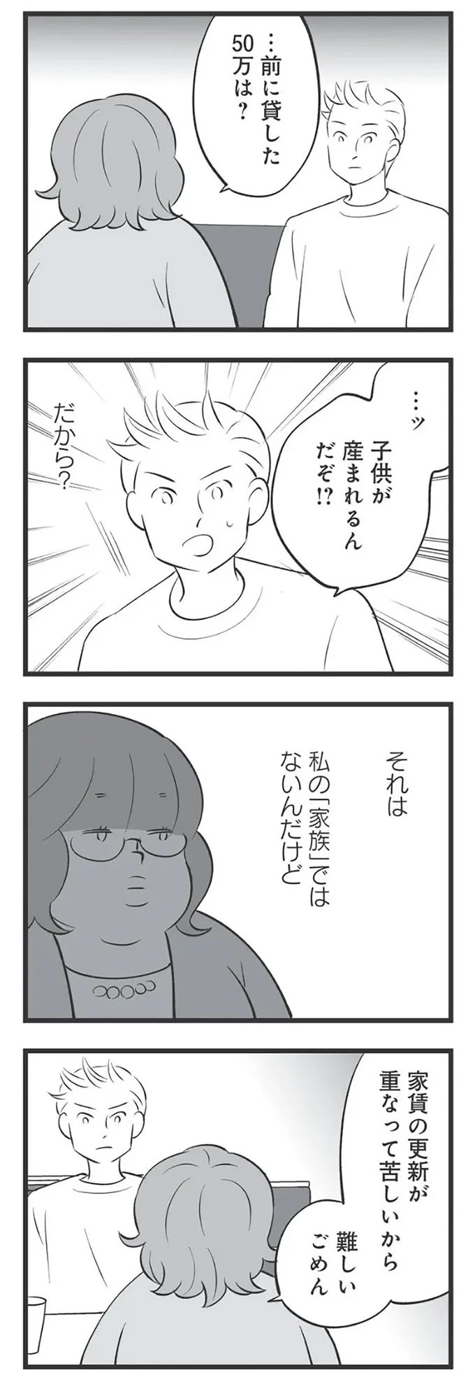 前に貸した50万は？