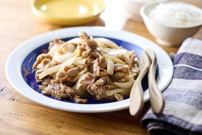 ウスターソース＆みりんで味付け！