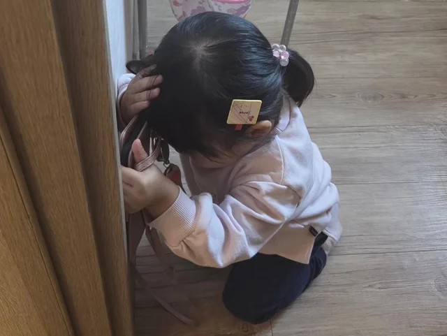 斬新すぎる2歳児の全力かくれんぼ！「これじゃ頭隠して尻隠さず」「可愛い過ぎて探せない」