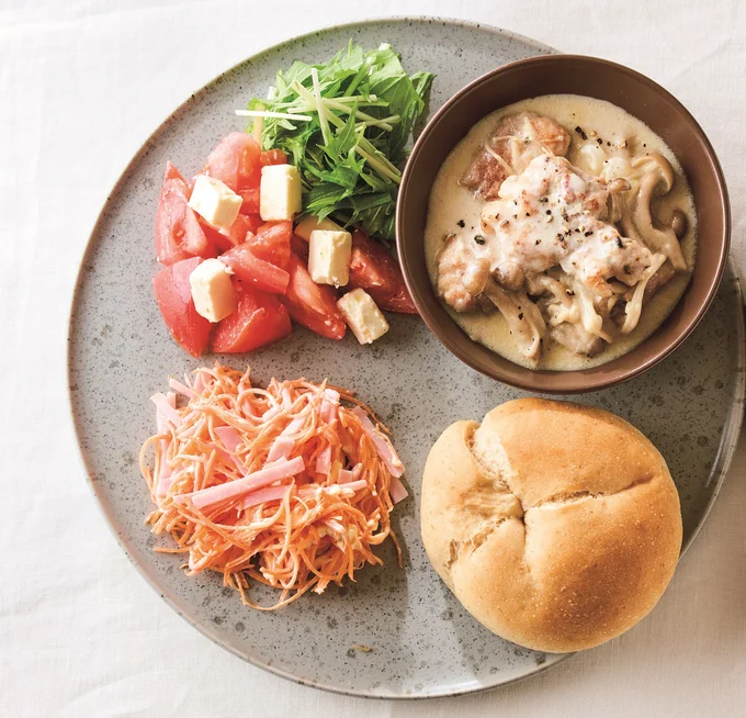 とり肉のクリーム煮込みプレート