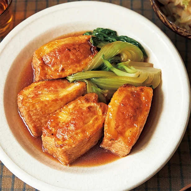 「厚揚げの肉詰め煮」