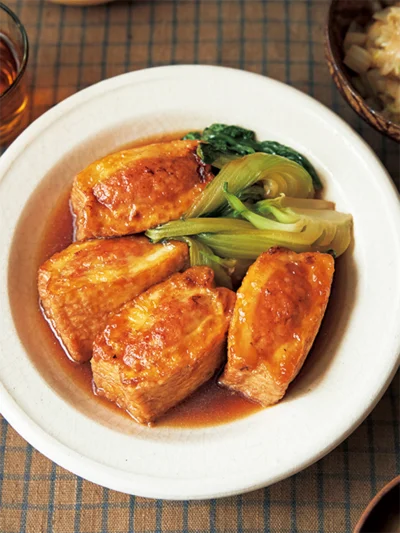 「厚揚げの肉詰め煮」