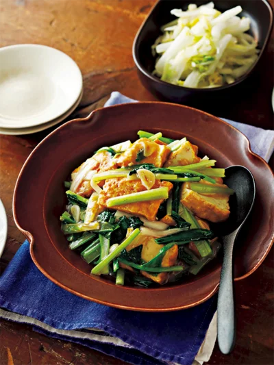 「厚揚げと小松菜の中華煮」