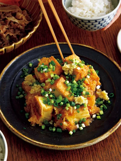 「焼き厚揚げのみぞれあえ」
