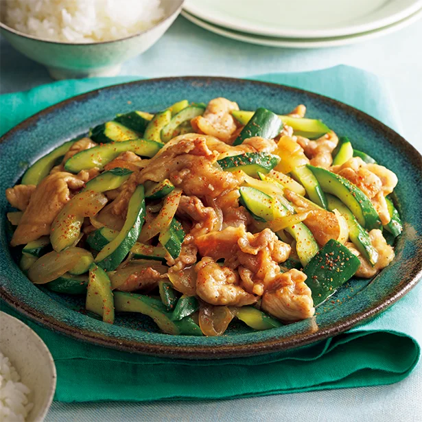 豚ときゅうりのしょうが焼き