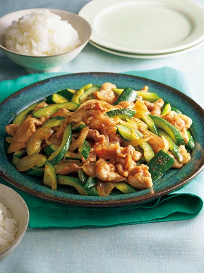 豚ときゅうりのしょうが焼き