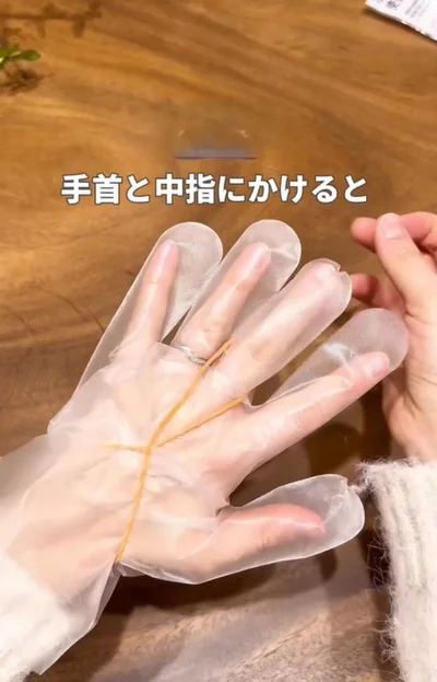 手首と中指にかける▶作業していても…（⇒次へ）