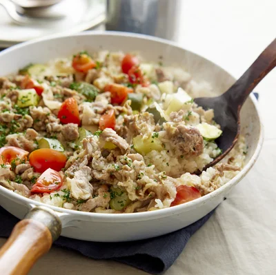 こんがりとした豚こまが食欲をそそる一品