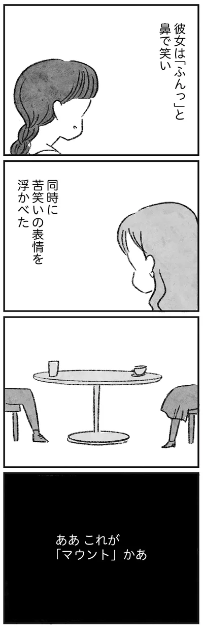 彼女は鼻で笑い…