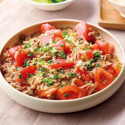 夏までにスッキリしたい人に！トマト＆えのきでボリューム満点「燃焼系トマト麻婆」