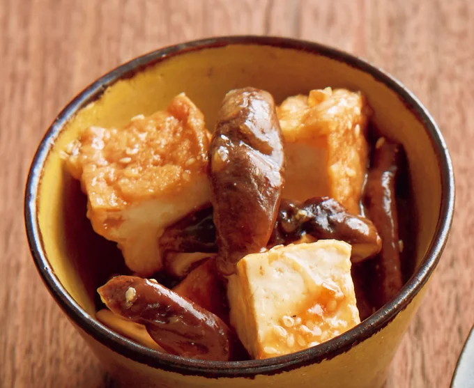 厚揚げとしいたけのさっぱりあえ