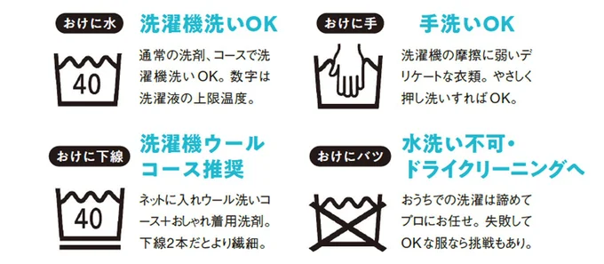 洗濯表示のおけのマークをチェック！