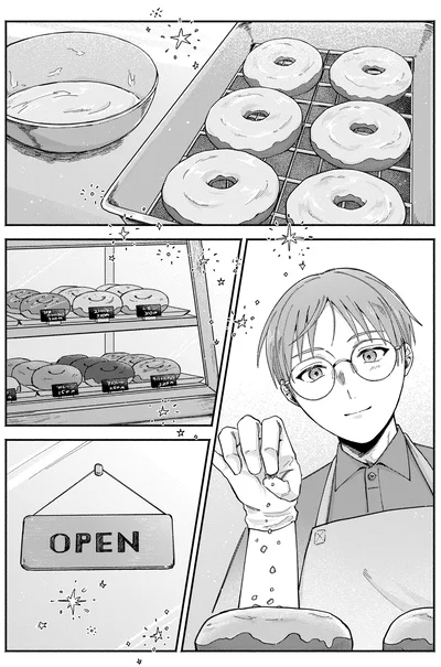 『ドーナツ屋の夜のつれづれ 01』より