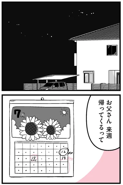 来週帰ってくるって