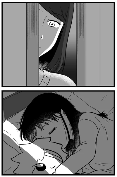 眠る娘