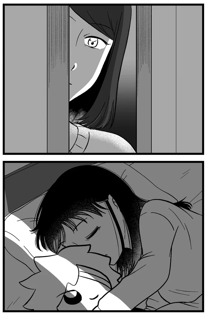 眠る娘