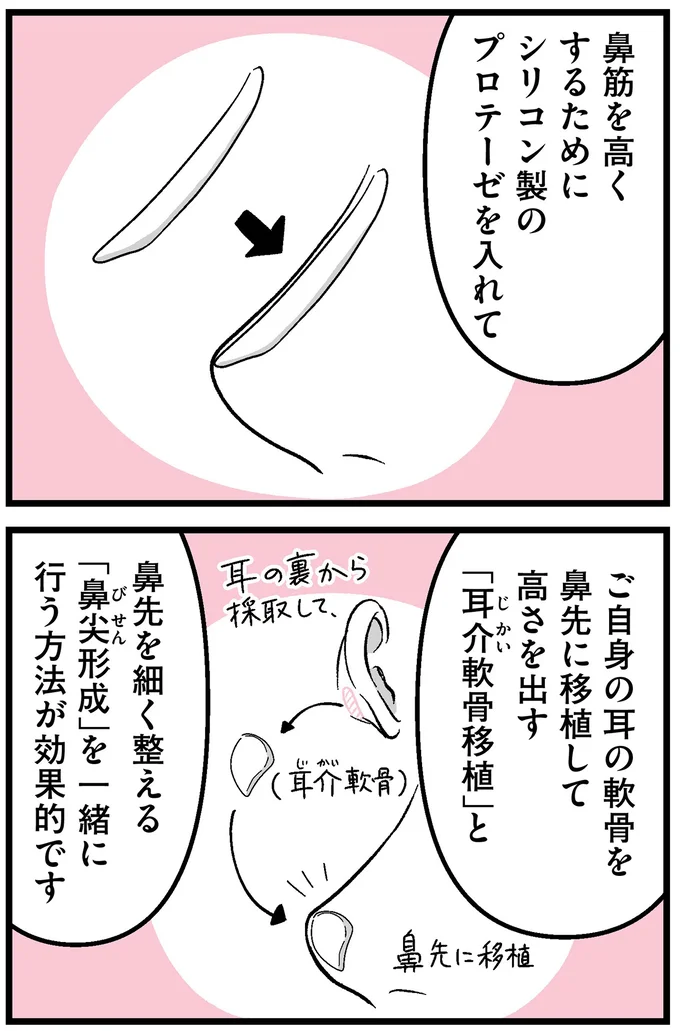 鼻筋を高くするために
